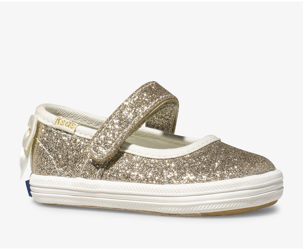 Slip Ons Keds Enfant Doré - Kate Spade New York Sloane Mj Glitter Crib - 015-RFOAEZ